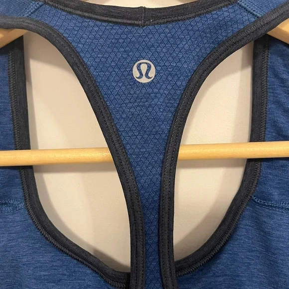 Lululemon Ebb & Flow Racerback Tank  Heathered Rugged Blue/Heathered Inkwell 6 - Picture 16 of 16